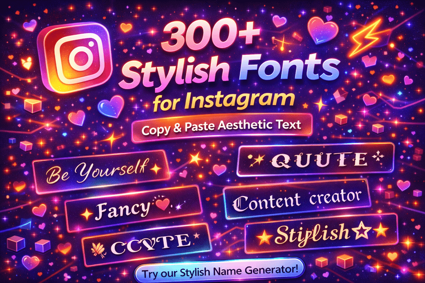 300+ Instagram Stylish Fonts – Copy & Paste Aesthetic Text