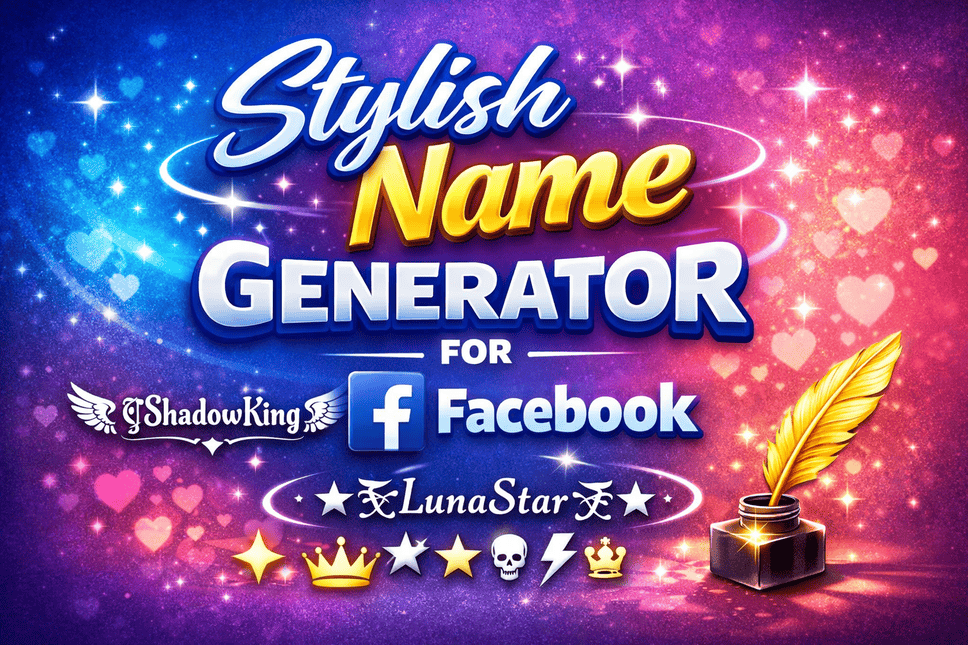 Stylish Name Generator for Facebook – Create Cool & Unique FB Names