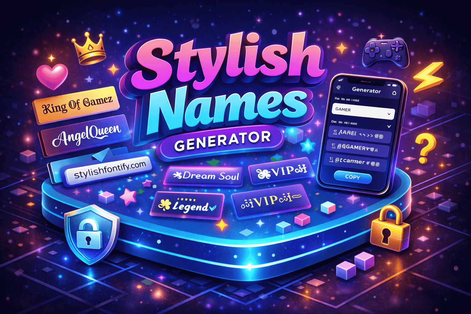 Stylish Names Generator – Create 500+ Cool Stylish Fonts for Instagram & Gaming