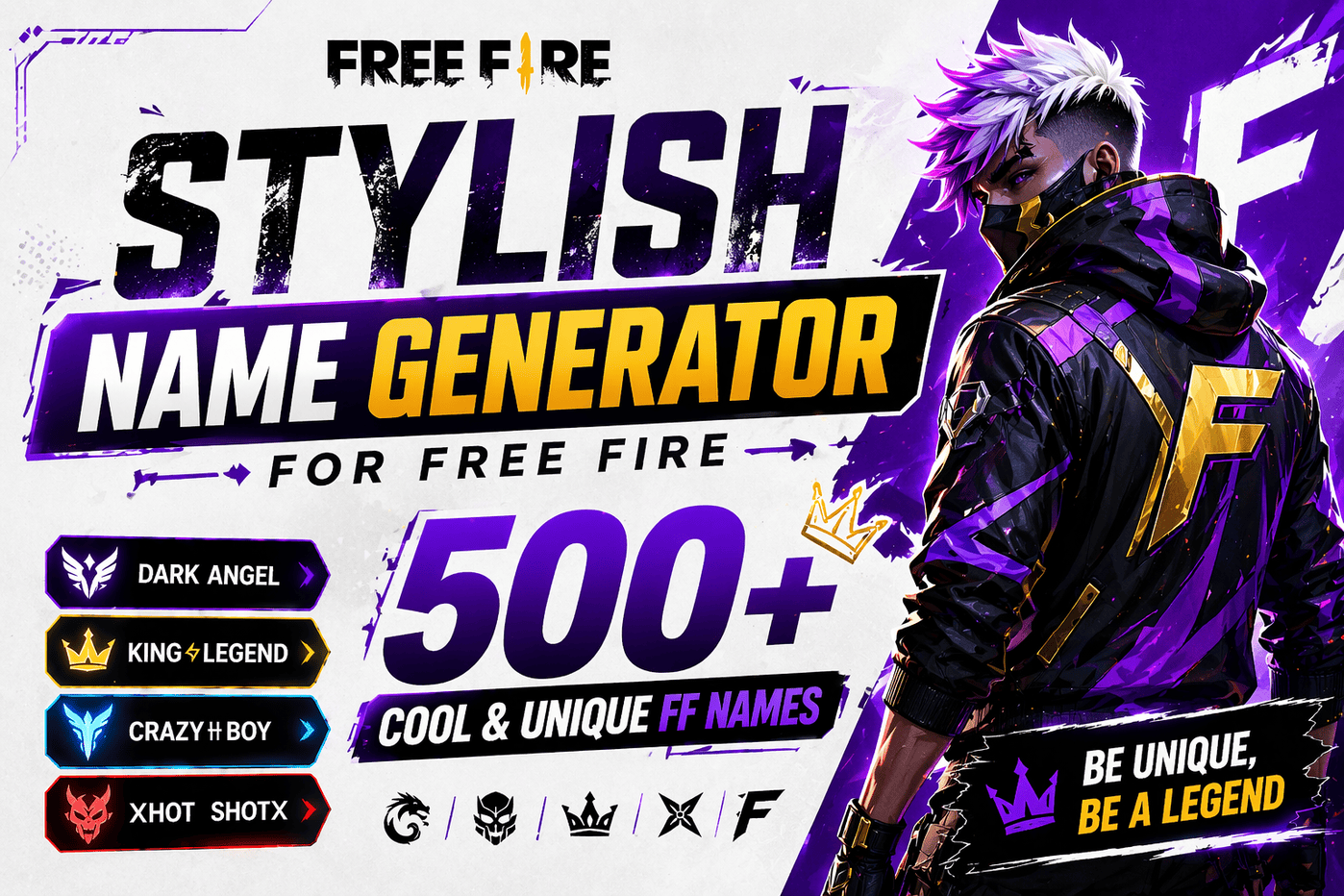 Stylish Name Generator for Free Fire – 500+ Cool & Unique FF Names