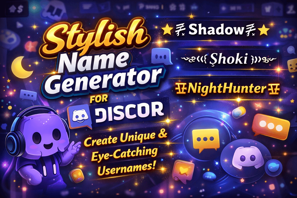 Stylish Name Generator for Discord – Create Cool & Unique Discord Usernames