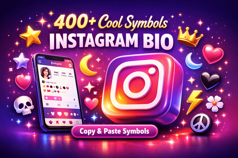 400+ Cool Symbols for Instagram Bio