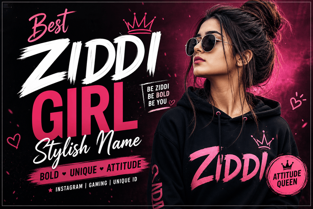 Ziddi Girl Stylish Name