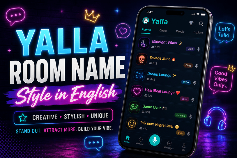Yalla Room Name Style in English