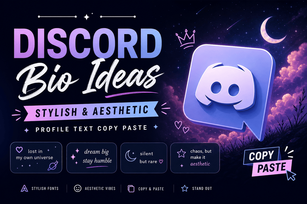 Discord Bio Ideas – Stylish & Aesthetic Profile Text Copy Paste