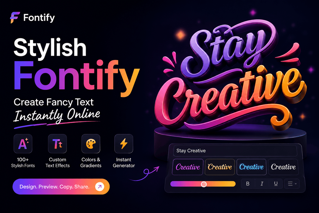 Stylish Fontify Website: Create Fancy Text Instantly Online