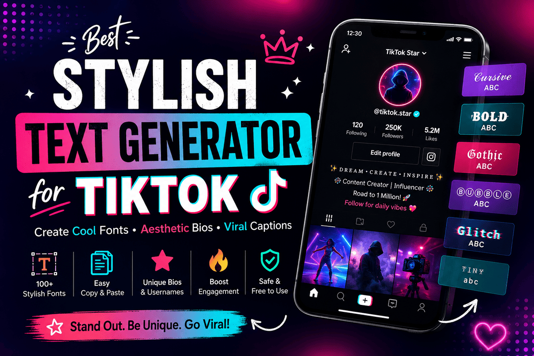 Stylish Text Generator for TikTok – Create Viral Fonts, Bios & Usernames