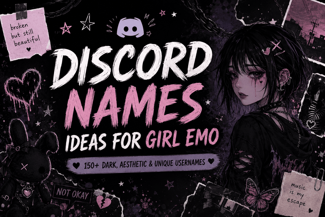 Discord Names Ideas for Girl Emo: 150+ Dark, Aesthetic & Unique Usernames