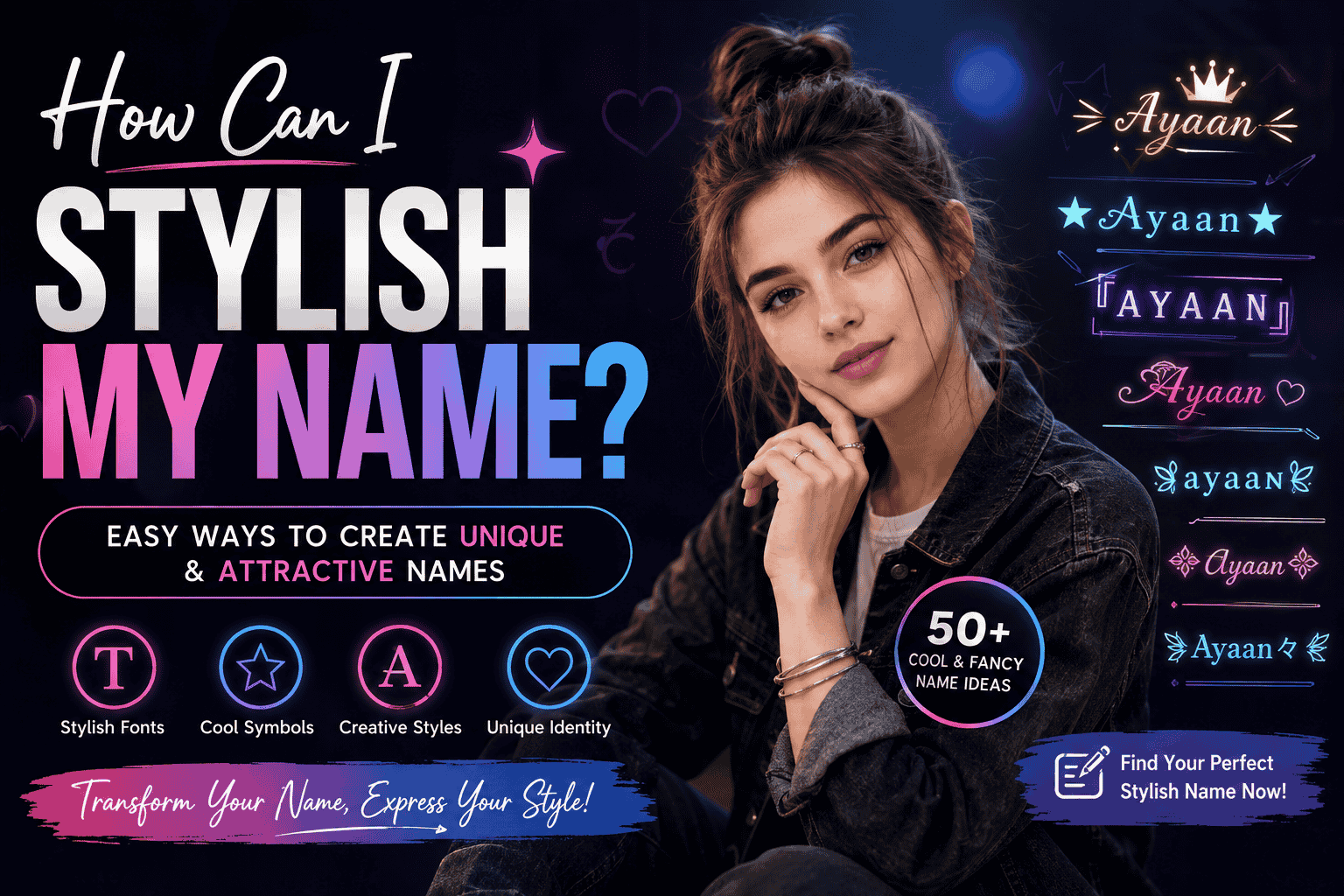 How can I stylish my name ?