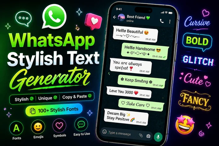 WhatsApp Stylish Text Generator – Fancy Fonts for Chats & Bio