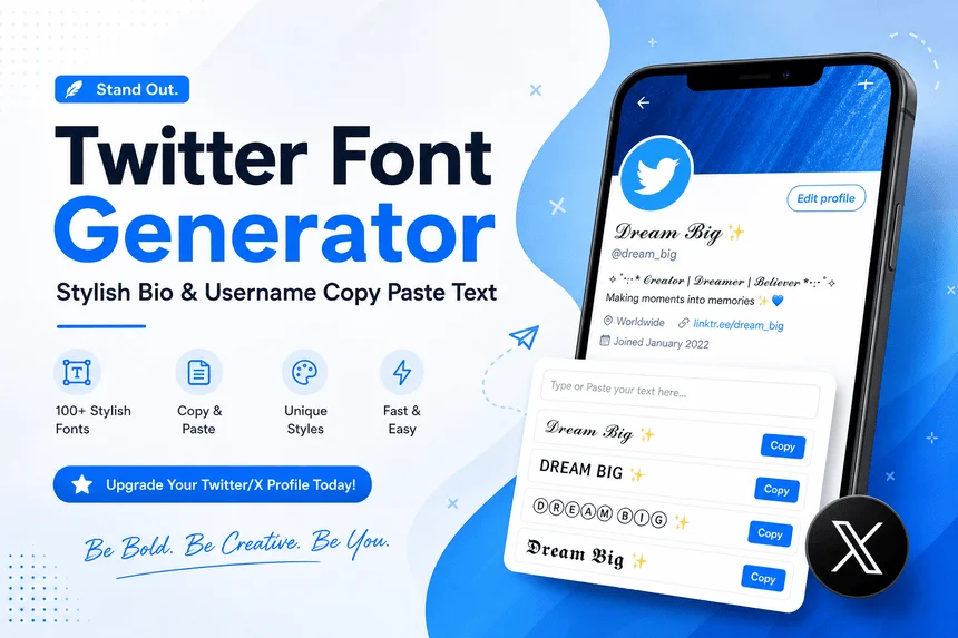 Twitter Font Generator – Stylish Bio & Username Copy Paste Text