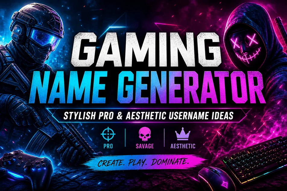 Gaming Name Generator – Stylish Pro & Aesthetic Username Ideas
