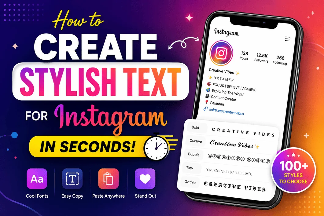 How to Create Stylish Text for Instagram in Seconds ?