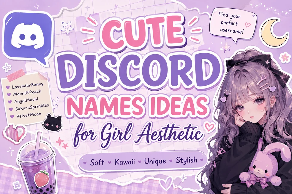 Cute Discord Names Ideas for Girl Aesthetic – 250+ Stylish & Soft Usernames