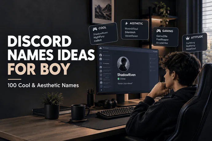 Discord Names Ideas for Boy 100 Cool & Aesthetic Names