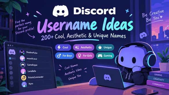 Discord Username Ideas 200+ Cool, Aesthetic & Unique Names