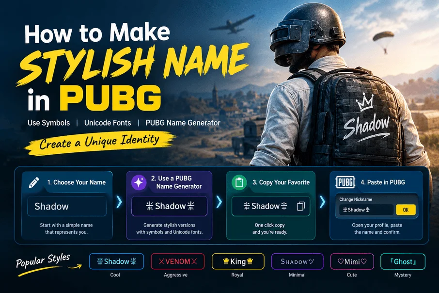How to Make Stylish Name in PUBG Easy Guide to Create a Unique PUBG Name